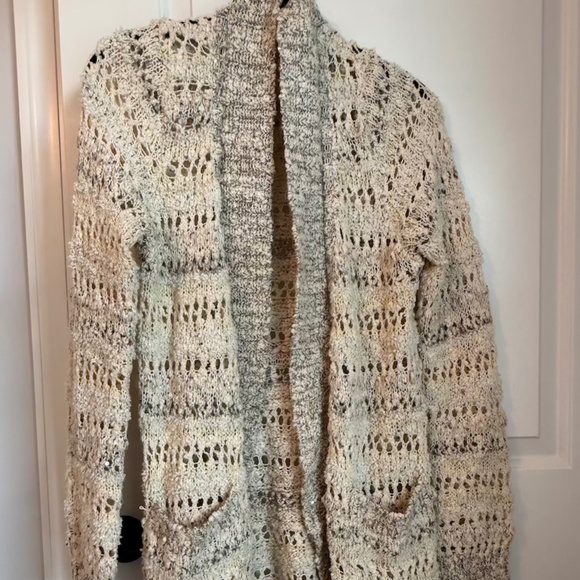Anthropologie Knitted & Knotted Soubrette Marled Chunky Knit Cardigan Medium - Picture 2 of 9